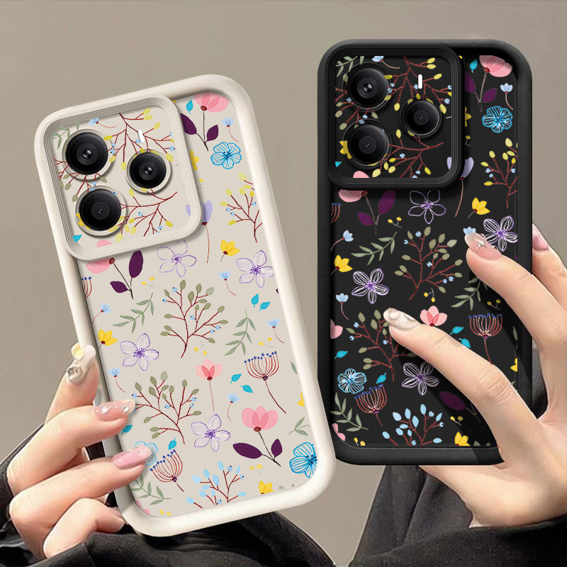 Xiaomi Redmi Note 14 - Small Flower Pattern Phone Case For