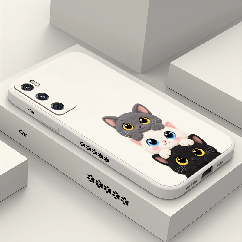 Cute Coloful Cats Phone Case F - Vivo V40 review and price